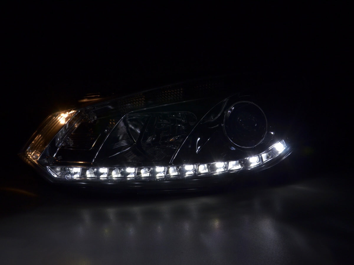 Scheinwerfer Set Daylight LED Tagfahrlicht VW Golf 6 Typ 1K 08- chrom für Rechtslenker Scheinwerfer Set Daylight LED Tagfahrlicht VW Golf 6 Typ 1K 08- chrom für Rechtslenker